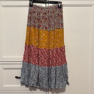 Grace & Lace Multicolor Patchwork Maxi Skirt- Never worn